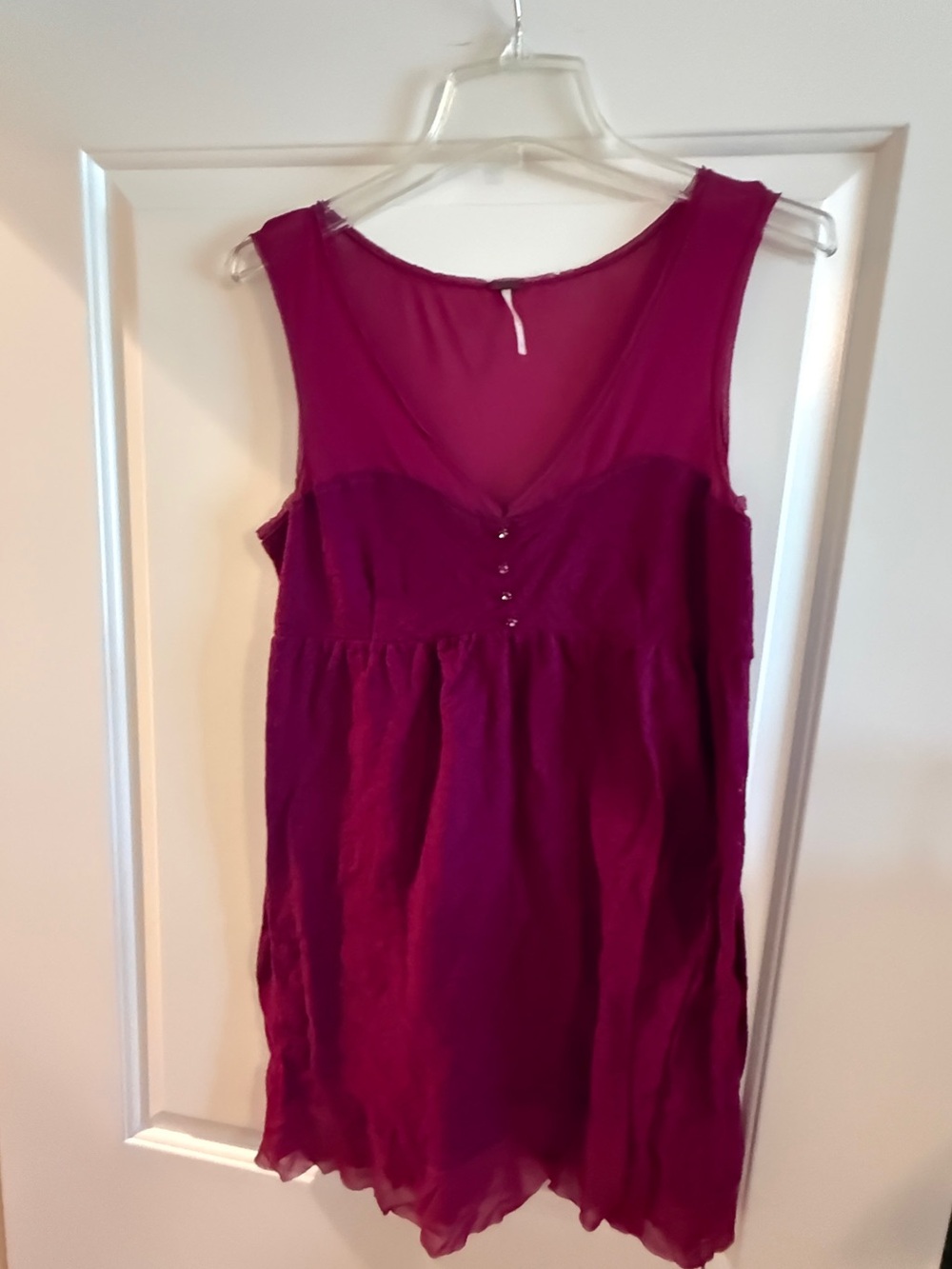 Free People Fuchsia Sleeveless Tunic